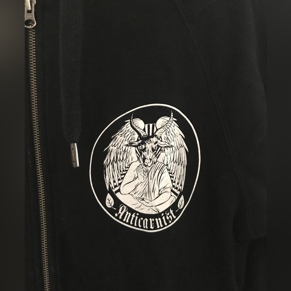 Anticarnist Organic Vegan Hoodie - Picture 3 of 7